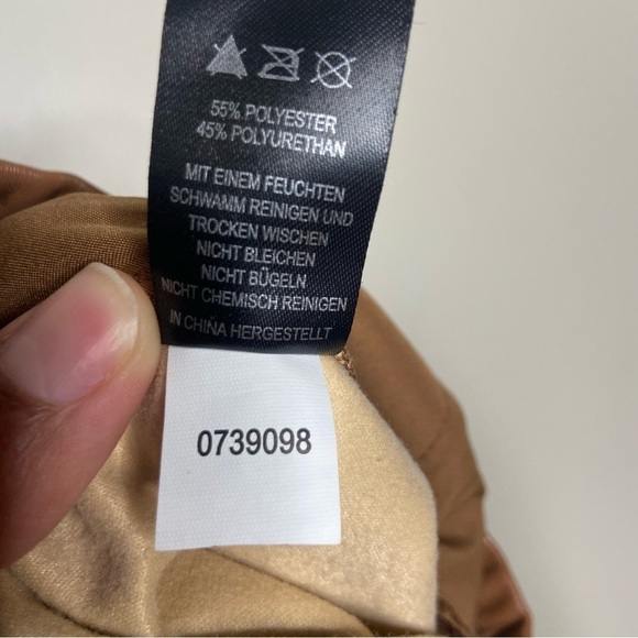 Joie Faux Leather Brown Straight Leg Pants Sz M - Picture 5 of 7